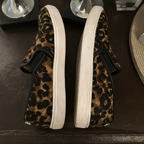 Steve Madden Leopard Print Slip On Sneakers - Picture 2 of 4